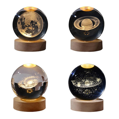 Lampe Boule Cristal Galaxy 3D