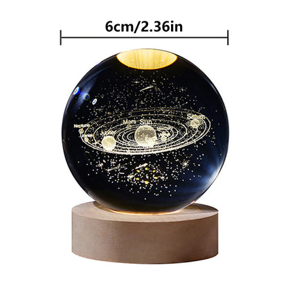 Lampe Boule Cristal Galaxy 3D